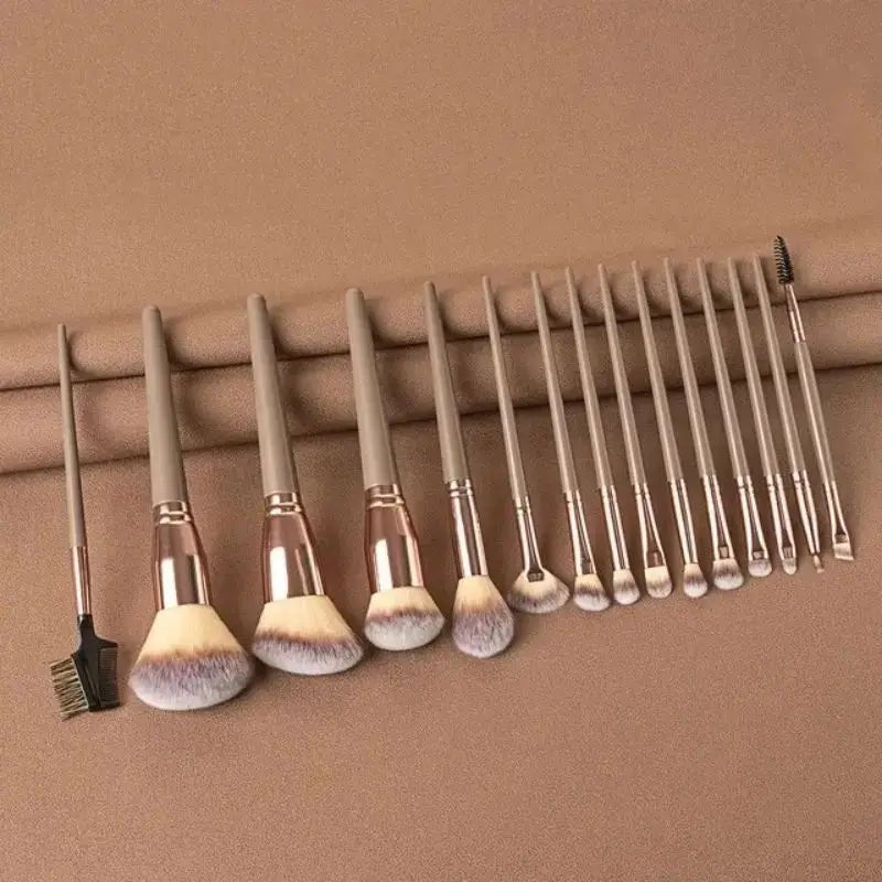 13pcs Premium Synthetic Nylon Bristle Makeup Brush Set - Soft, Gentle, and Cruelty-Free for Flawless Foundation, Blush, Powder,