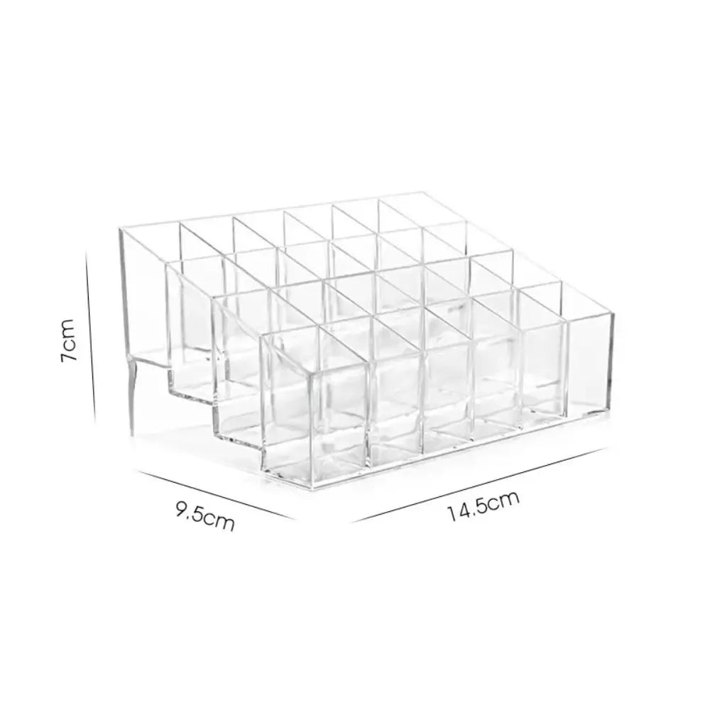 24 Grid Lipstick Holder Acrylic Cosmetics Storage Box Can Store And Sort Lipstick Nail Polish And Jewelry Display Rack