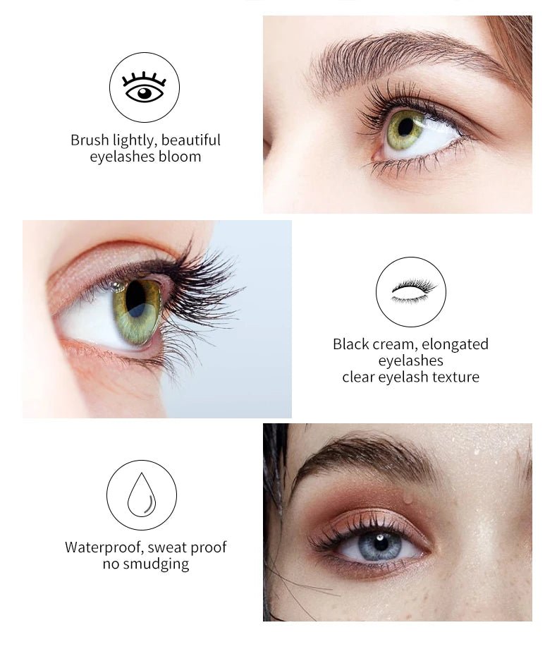 4D Silk Fiber Lashes Waterproof Mascara Eye Makeup Cosmetics Lash Extension Long-Lasting Natural Big Eye Make Up