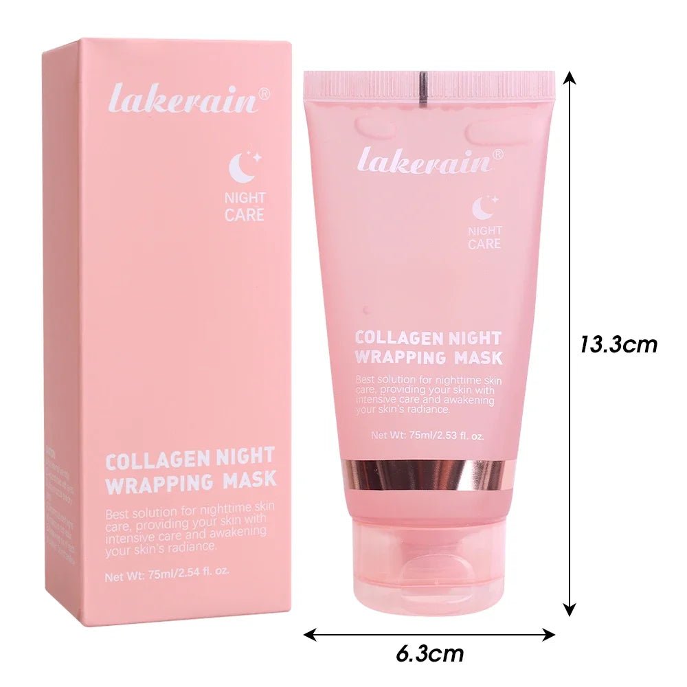 Collagen Overnight Wrapping Peel Off Facial Mask Korean Collagen Night Wrapping Mask Deeply Hydrates Night Care Mask Cream 75ml