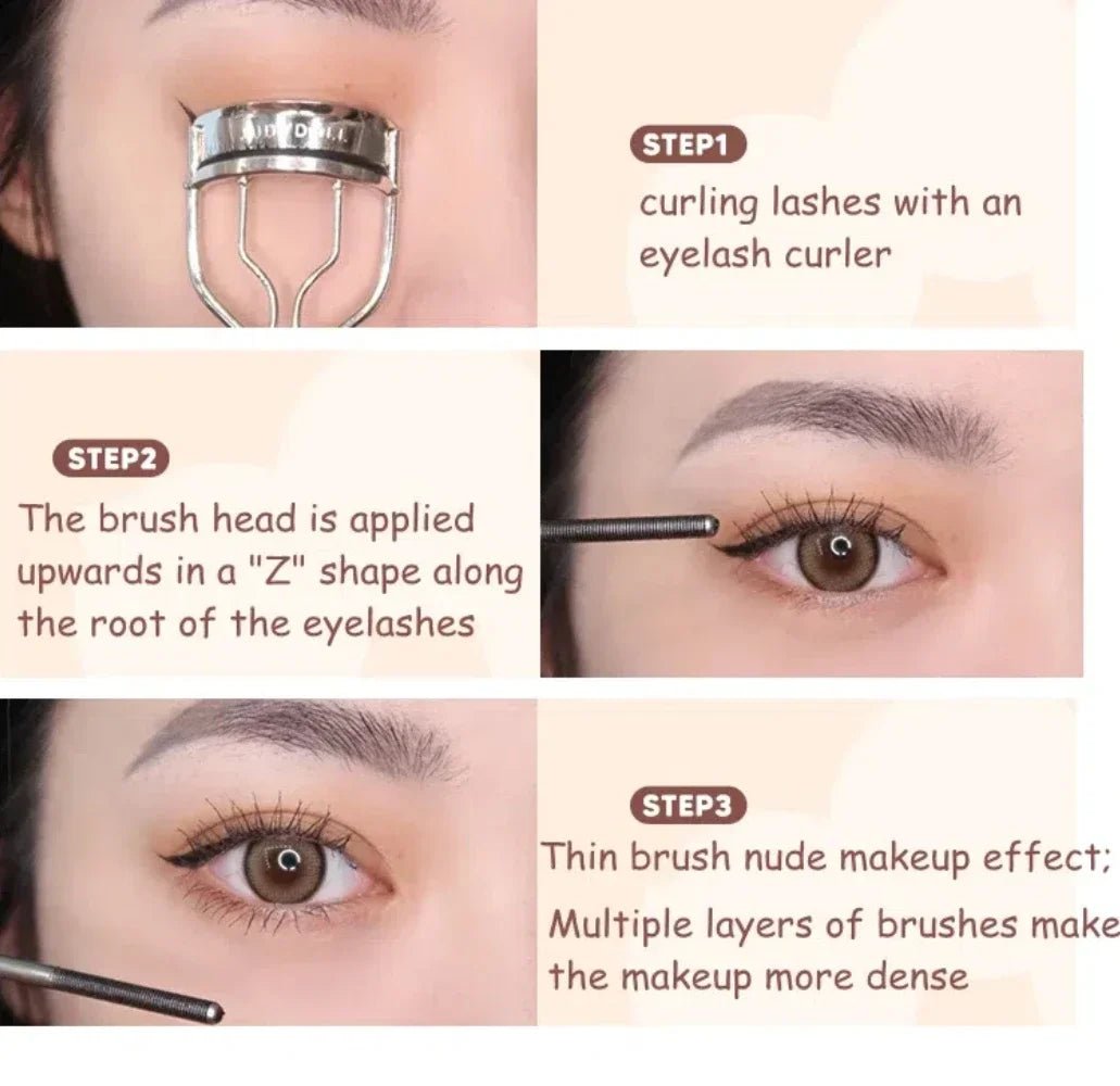 Judydoll Waterproof Mascara Lash Lengthening Curling Thick Mascara Non-smudg Natural Quick Dry Long Lasting Eye Makeup Cosmetics