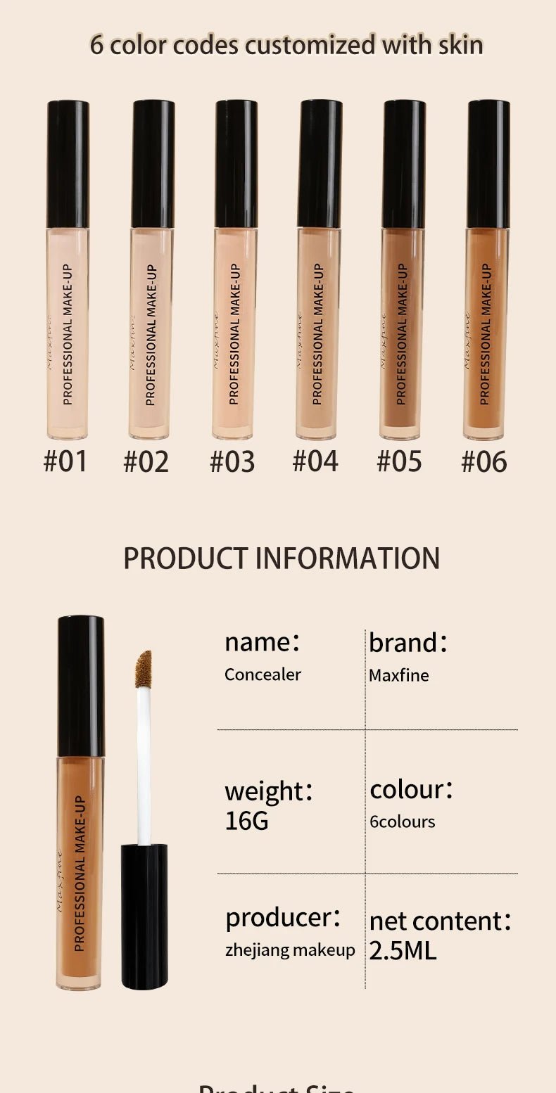 Traceless Liquid Concealer/Foundation, Long-Wearing, Waterproof, Oil-Control, Moisturizing, Flawless Finish For All Skin Tones