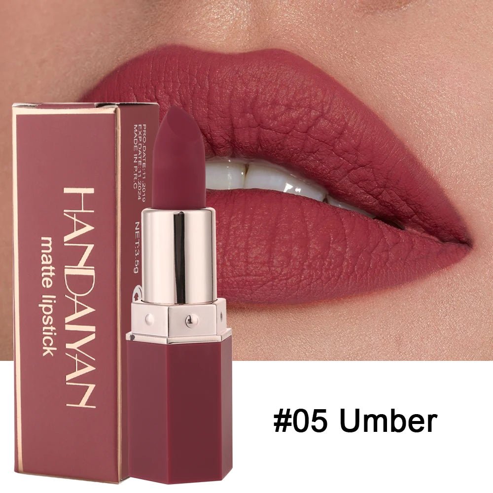 6-Color Matte Lipstick , Non-Fading, Non-Stick Cup Long-Lasting Velvet Finish, Smooth Matte Lip Color Waterproof Smudge-proof