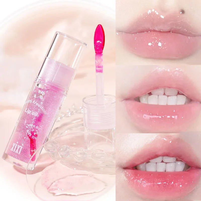 Clear Crystal Glitter Lip Gloss Temperature Discoloration Moisturizing Lip Gloss NonSticky Pearl Shiny Lip Glaze Korean Make Up