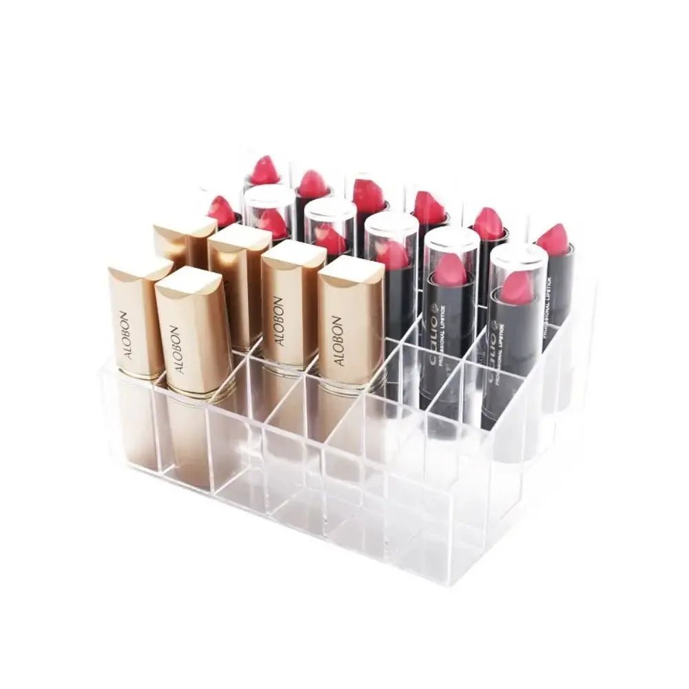 24 Grid Lipstick Holder Acrylic Cosmetics Storage Box Can Store And Sort Lipstick Nail Polish And Jewelry Display Rack