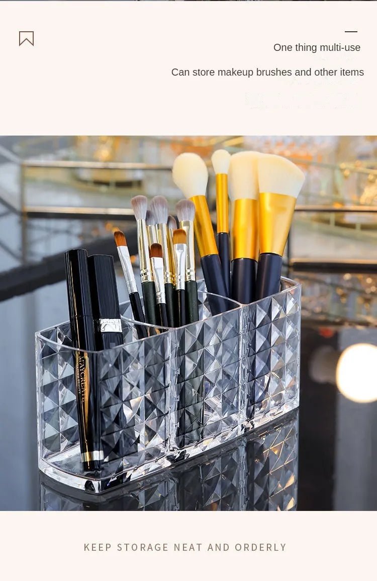 1-piece Diamond Patterned Mirror Cabinet Storage Box, Bathroom, Bathroom, Cosmetics, Lipstick Storage Rack DROPSHIPPING