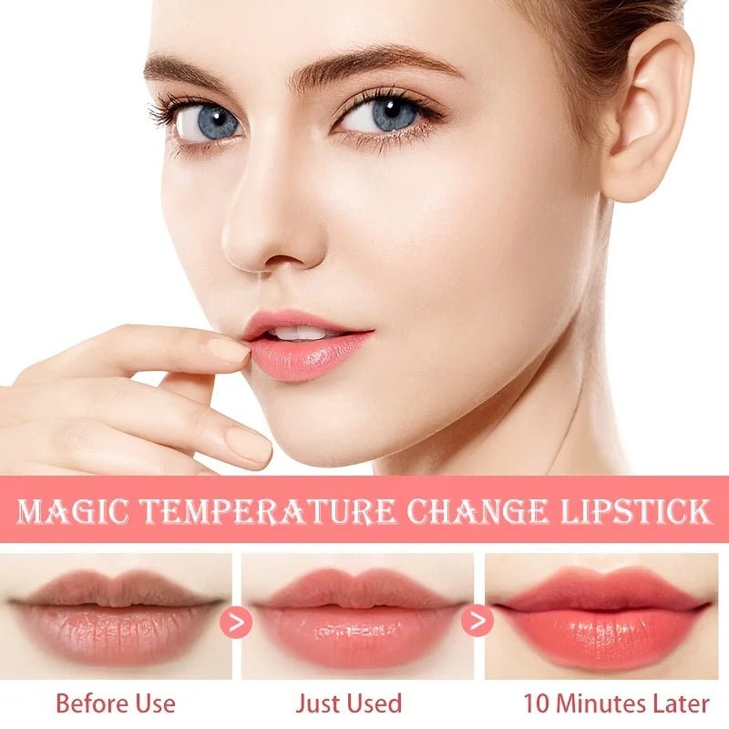 Crystal Flower Jelly Lipstick, Long Lasting Nutritious Lip Balm Lips Moisturizer  Temperature Color Change Lip Gloss