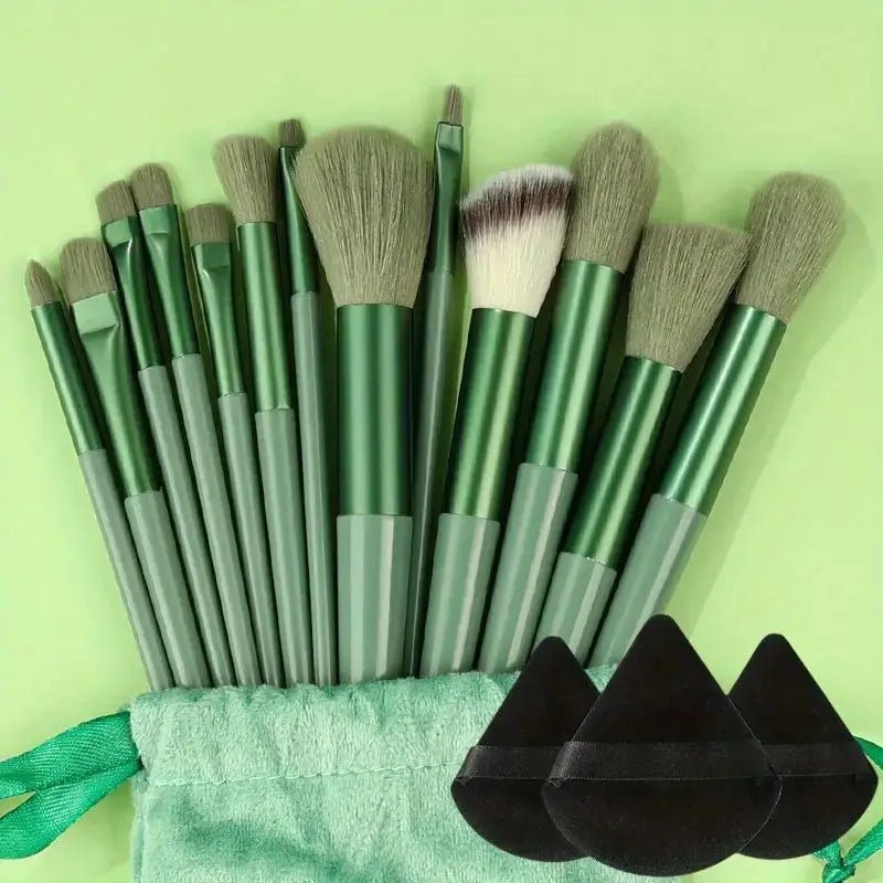 13pcs Premium Synthetic Nylon Bristle Makeup Brush Set - Soft, Gentle, and Cruelty-Free for Flawless Foundation, Blush, Powder,