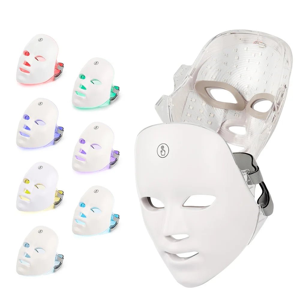 Wireless 7 Colors Light Led Facial Mask Red Light Therapy Photon Face Masks Wrinkle Anti-Acne Tighten Skin care Beauty Machine