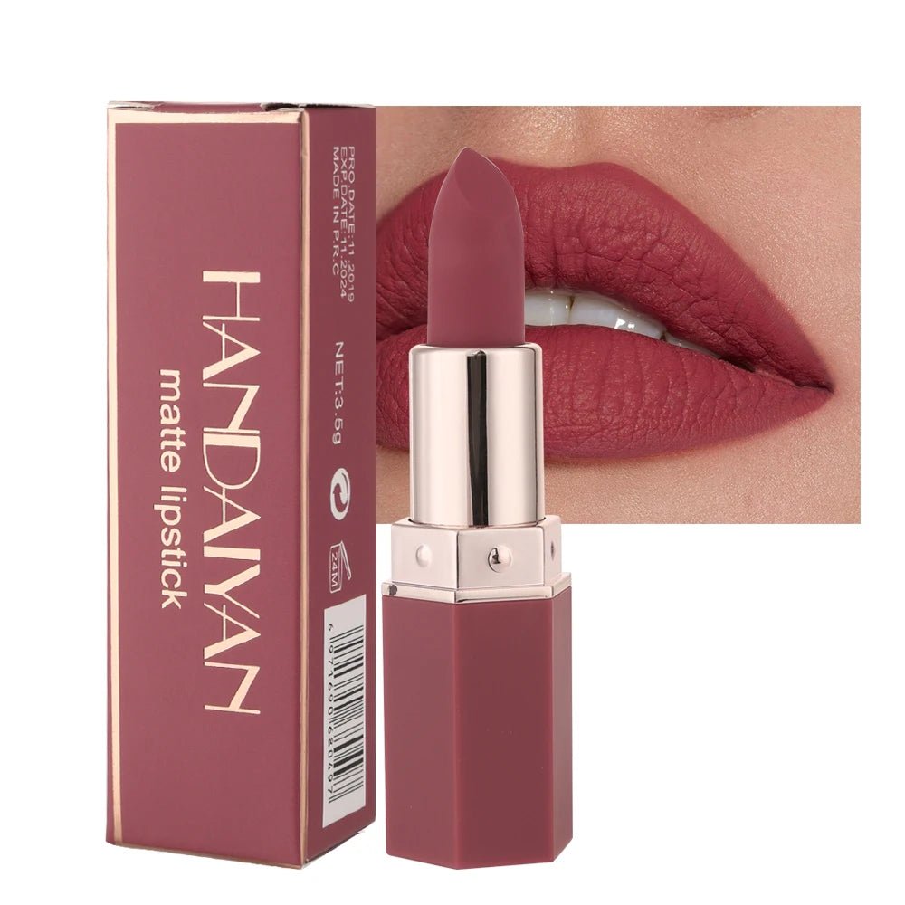 6-Color Matte Lipstick , Non-Fading, Non-Stick Cup Long-Lasting Velvet Finish, Smooth Matte Lip Color Waterproof Smudge-proof