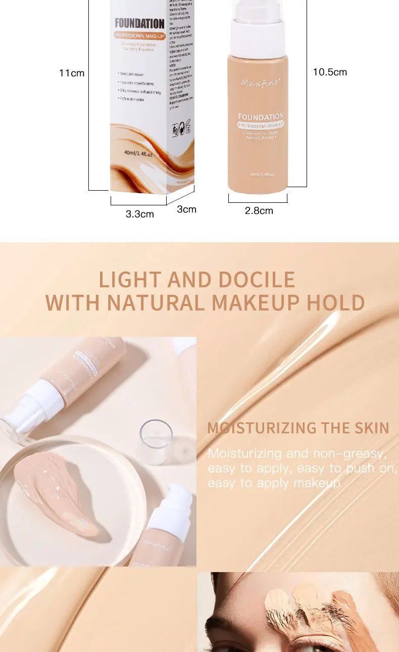 Liquid Foundation Effective Concealer Waterproof Sweat-resistant Makeup Professional Cosmetics