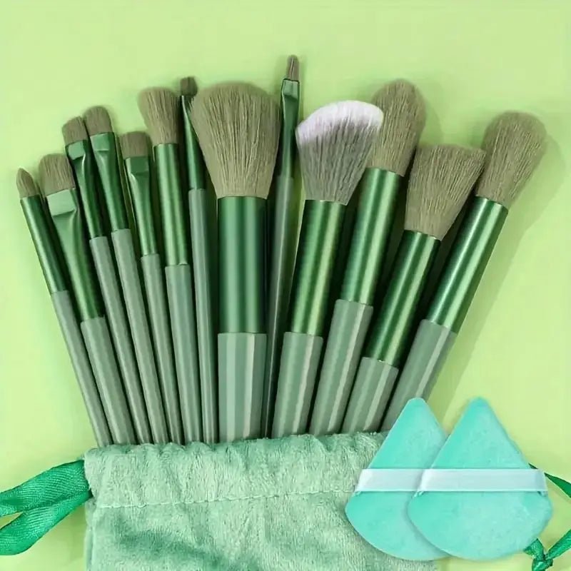 13pcs Premium Synthetic Nylon Bristle Makeup Brush Set - Soft, Gentle, and Cruelty-Free for Flawless Foundation, Blush, Powder,